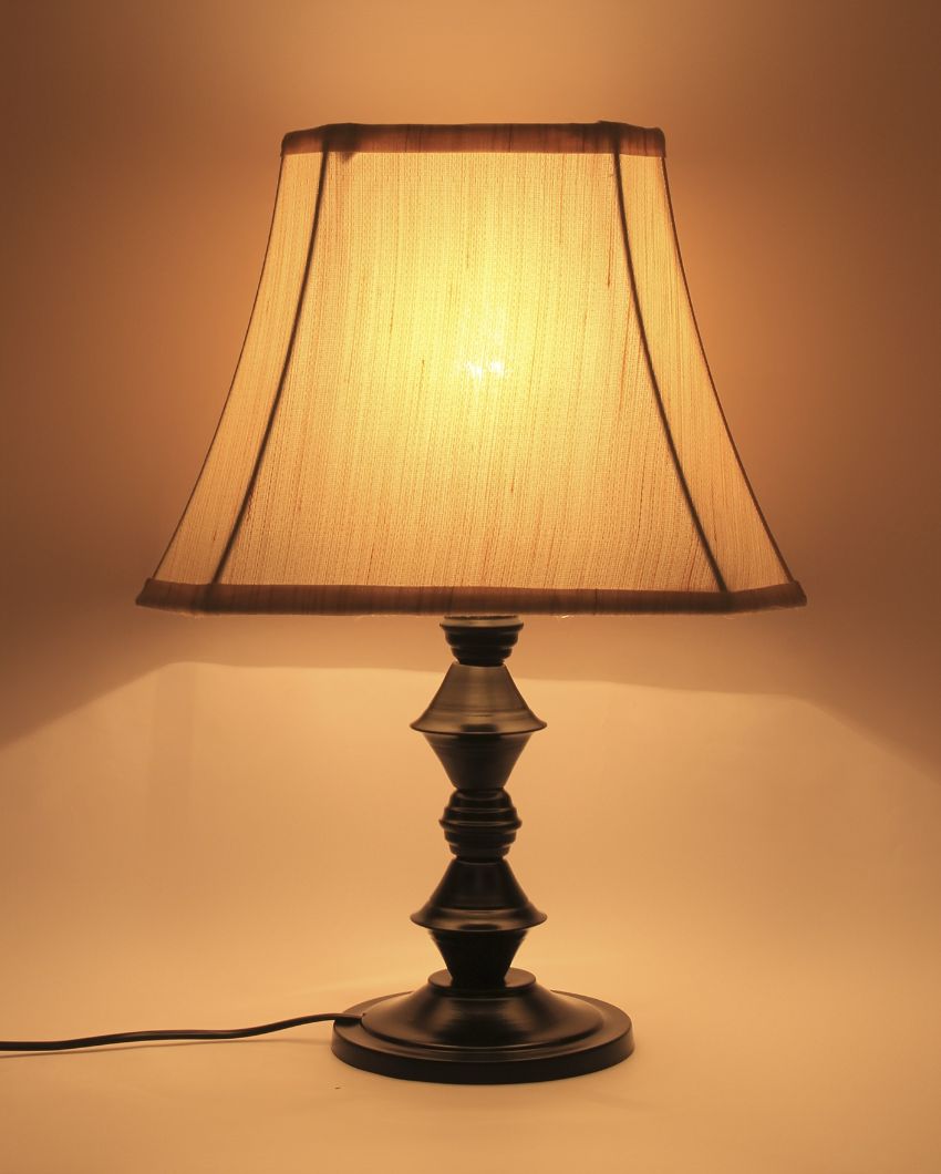 Taj Table Lamp Iron Black Base Design | 12 x 8 x 17 inches