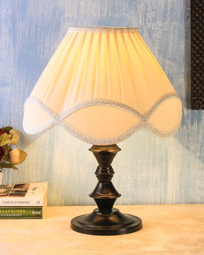 Sleek Vintage Shade Table Lamp Iron Black Base | 12 x 16 inches