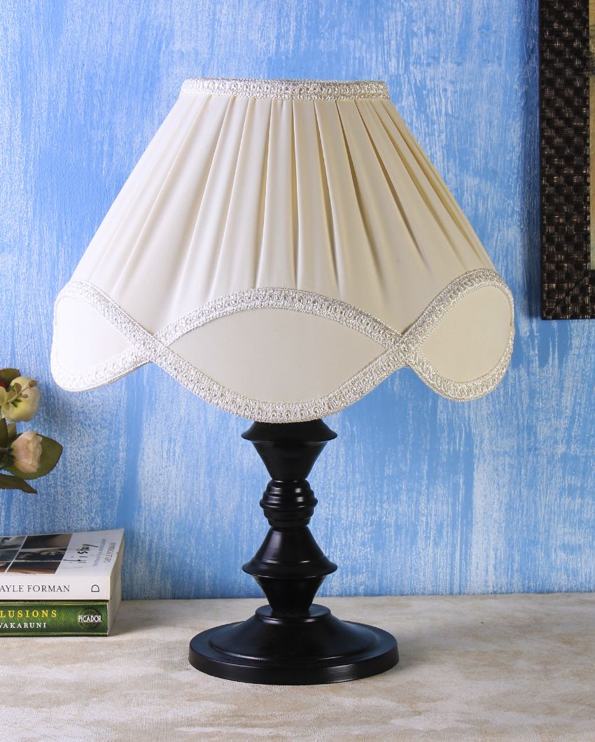 Sleek Vintage Shade Table Lamp Iron Black Base | 12 x 16 inches