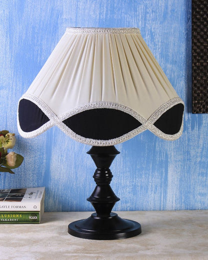 Chic Vintage Shade Table Lamp Iron Black Base | 12 x 16 inches