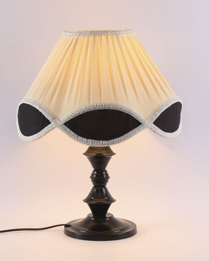 Chic Vintage Shade Table Lamp Iron Black Base | 12 x 16 inches