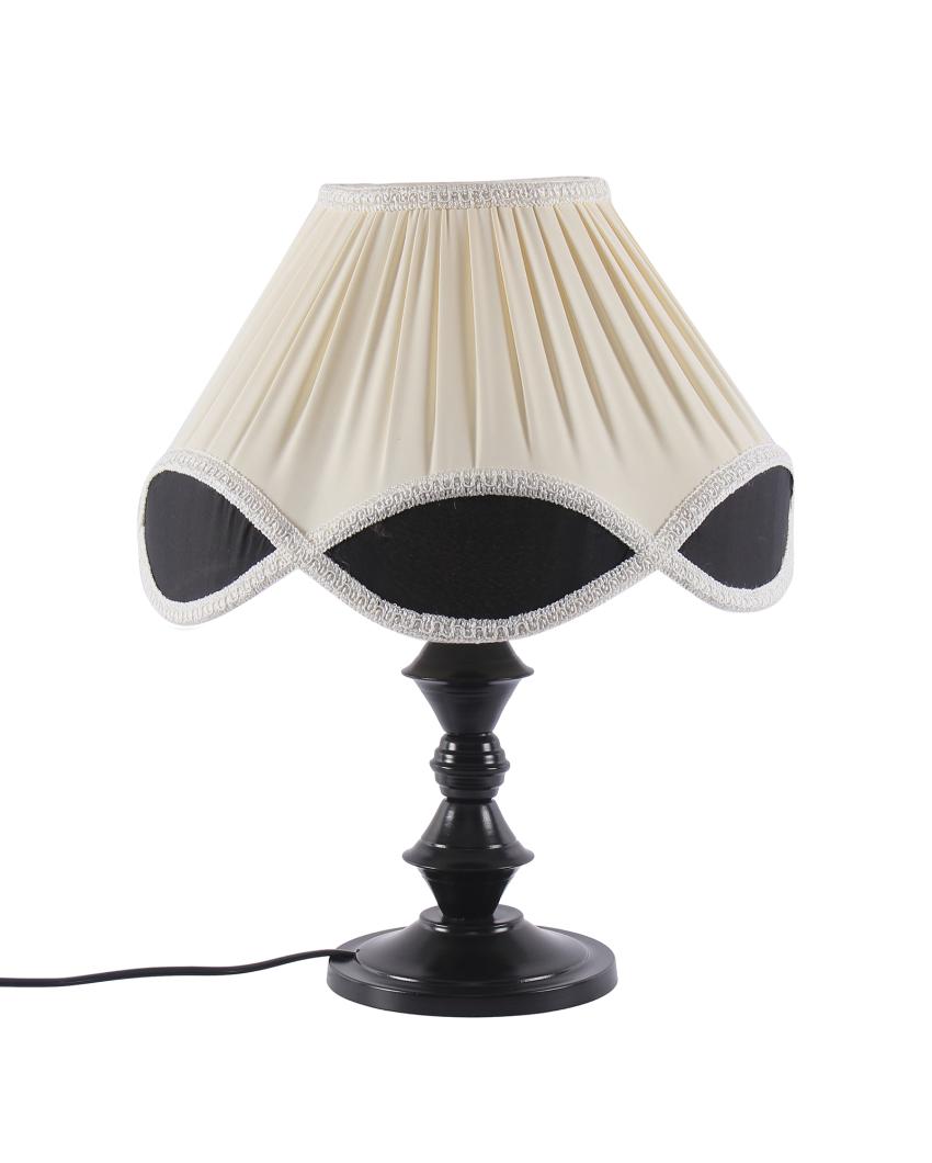 Chic Vintage Shade Table Lamp Iron Black Base | 12 x 16 inches