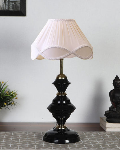 Classic Design Vintage Shade Table Lamp Iron Black Base | 12 x 19 inches