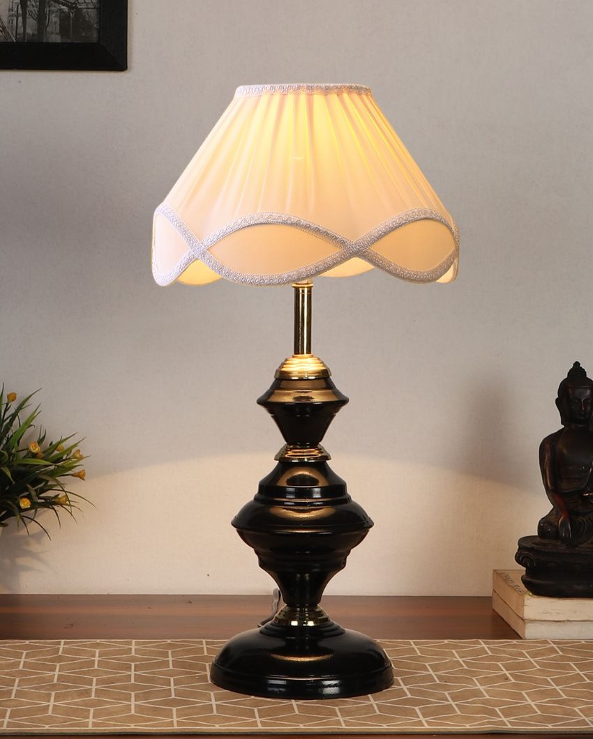 Classic Design Vintage Shade Table Lamp Iron Black Base | 12 x 19 inches