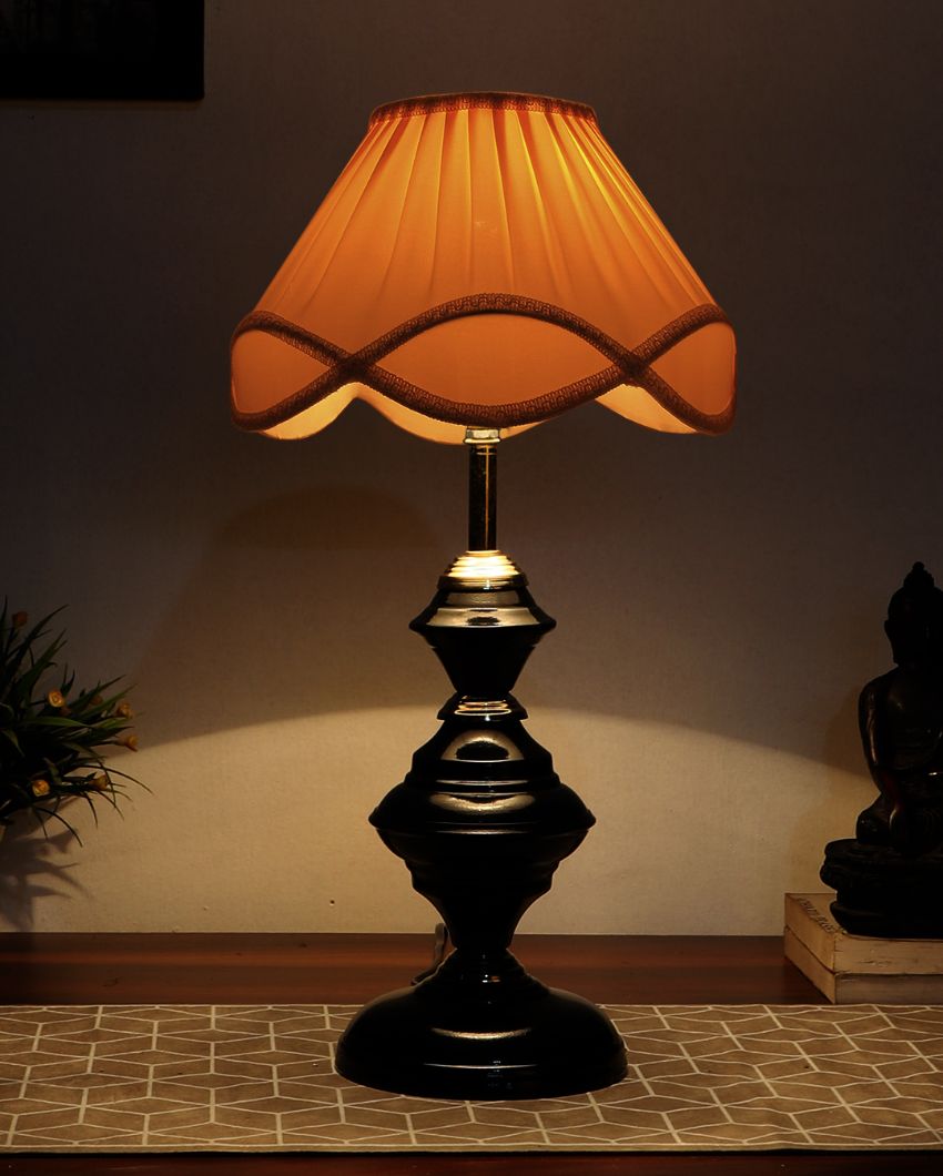 Classic Design Vintage Shade Table Lamp Iron Black Base | 12 x 19 inches