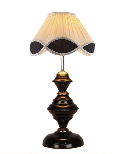 Vintage Shade Table Lamp Sleek Iron Black Base | 12 x 19 inches