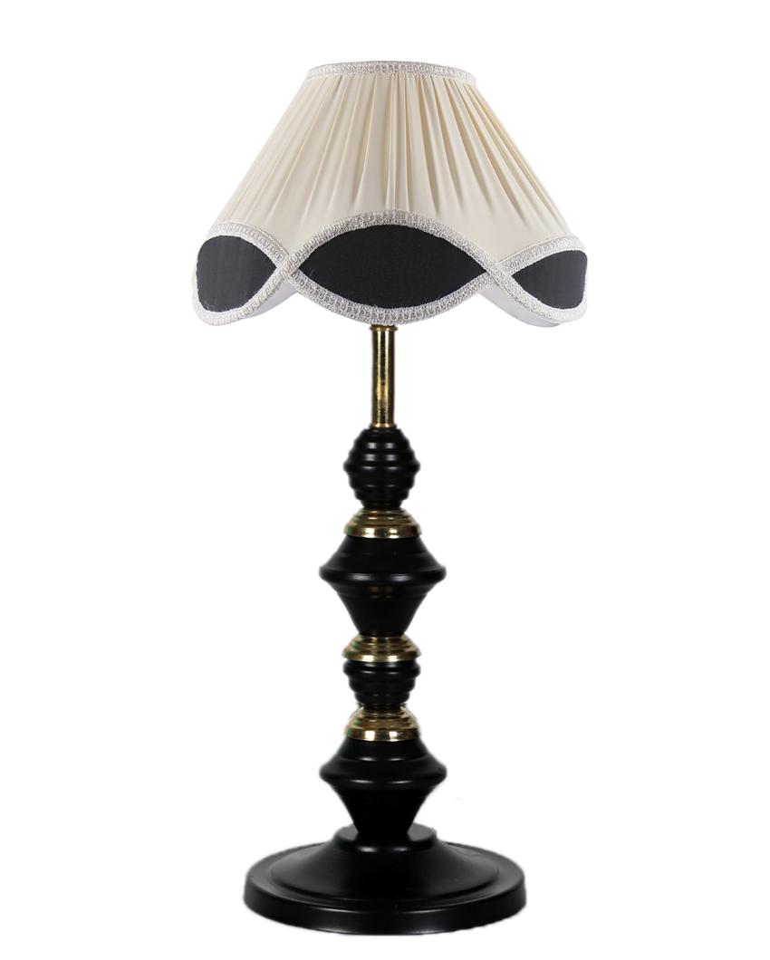 Modern Vintage Shade Table Lamp Iron Black Base Design | 12 x 20 inches