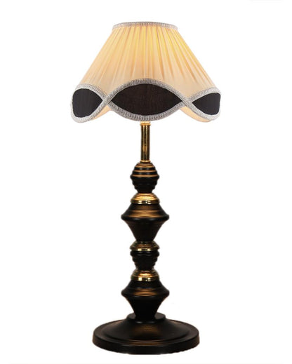 Modern Vintage Shade Table Lamp Iron Black Base Design | 12 x 20 inches