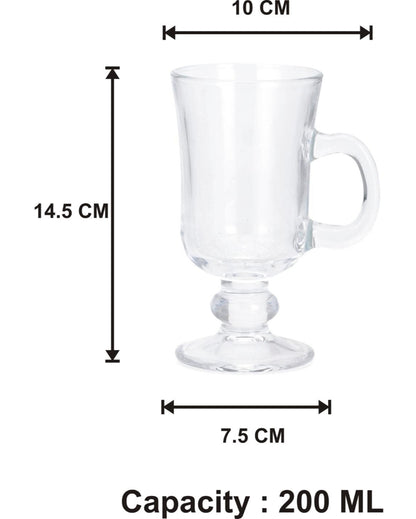 Timeless Design Clear Glass Beer Mugs | 200ml  | 3 x 6 inches
