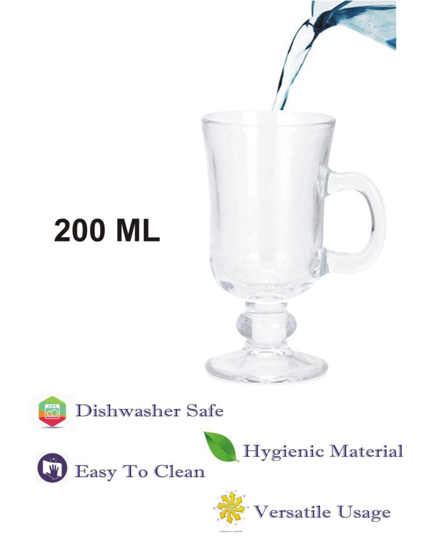 Timeless Design Clear Glass Beer Mugs | 200ml  | 3 x 6 inches