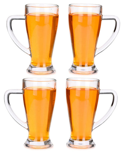Heavy Base Clear Glass Beer Mugs | 250ml | 3 x 6 inches