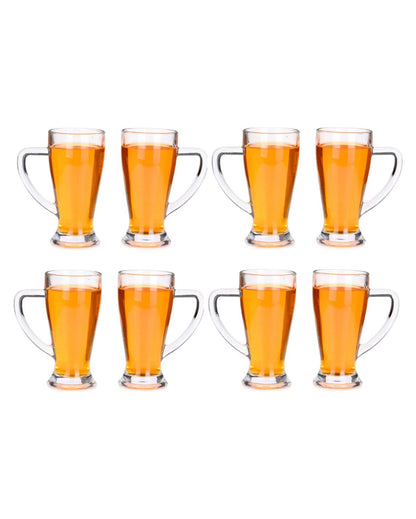 Heavy Base Clear Glass Beer Mugs | 250ml | 3 x 6 inches