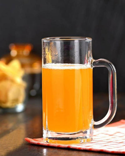 Vintage Look Clear Glass Beer Mugs | 300ml | 3 x 6 inches