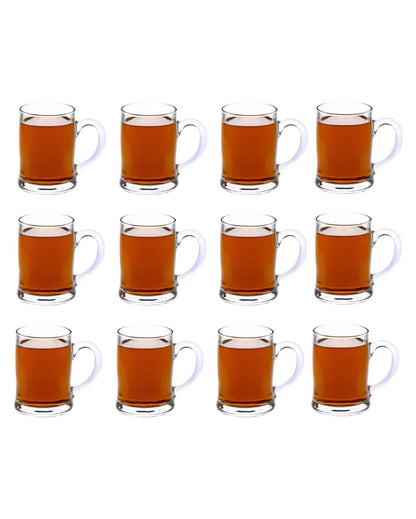 Comfort Grip Clear Glass Beer Mugs | 350ml | 3 x 5 inches
