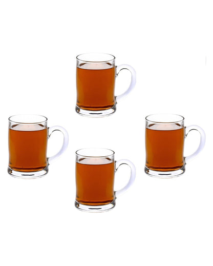 Comfort Grip Clear Glass Beer Mugs | 350ml | 3 x 5 inches