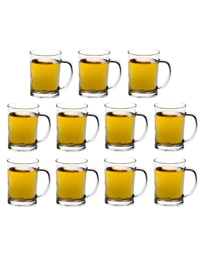 Celebration Ready Clear Glass Beer Mugs | 350ml | 3 x 5 inches