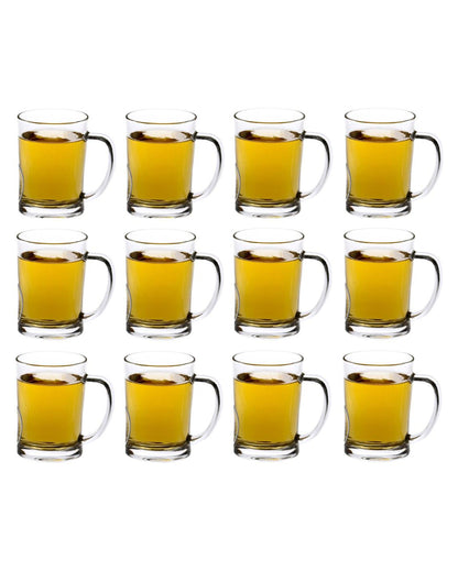 Celebration Ready Clear Glass Beer Mugs | 350ml | 3 x 5 inches