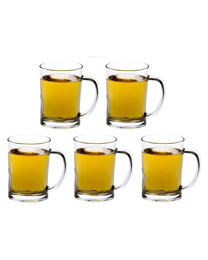Celebration Ready Clear Glass Beer Mugs | 350ml | 3 x 5 inches