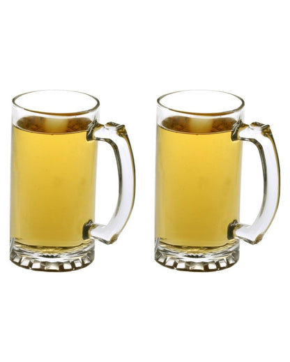 Sturdy Build Clear Glass Beer Mugs | 500ml | 4 x 6 inches