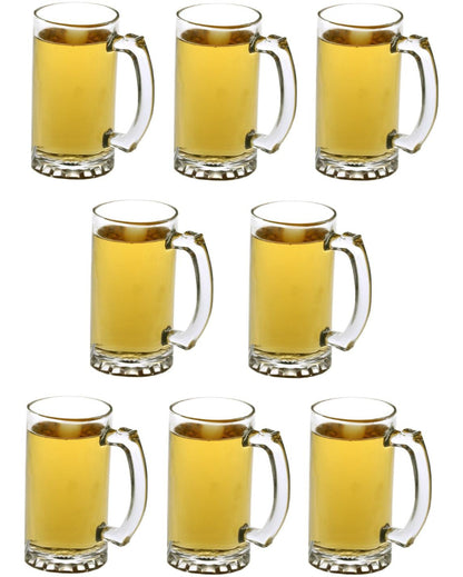 Sturdy Build Clear Glass Beer Mugs | 500ml | 4 x 6 inches