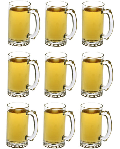 Sturdy Build Clear Glass Beer Mugs | 500ml | 4 x 6 inches