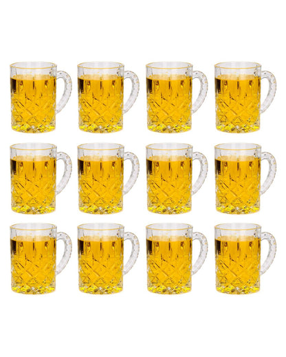 Hosting Essentials Clear Glass Beer Mugs | 450ml | 4 x 5 inches