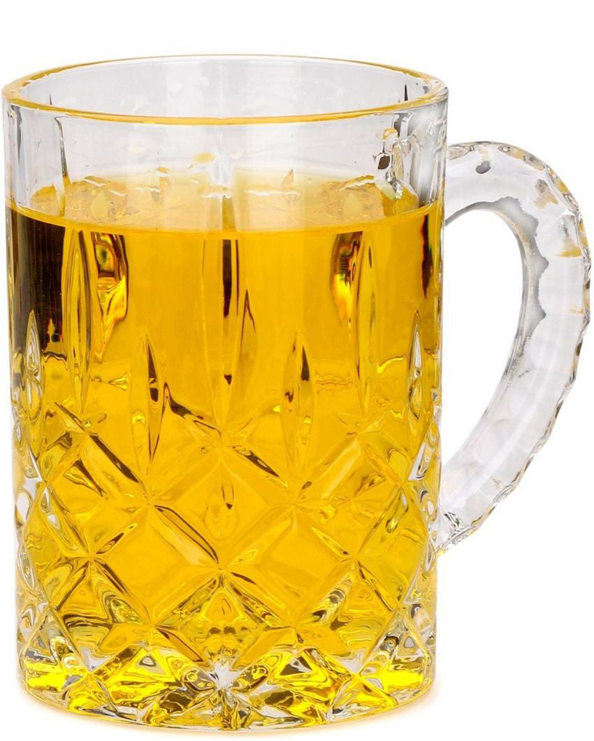 Hosting Essentials Clear Glass Beer Mugs | 450ml | 4 x 5 inches