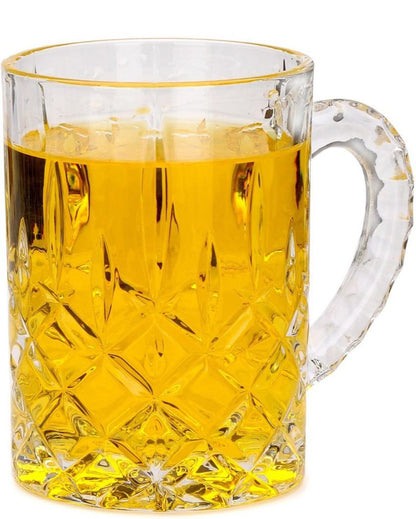 Hosting Essentials Clear Glass Beer Mugs | 450ml | 4 x 5 inches