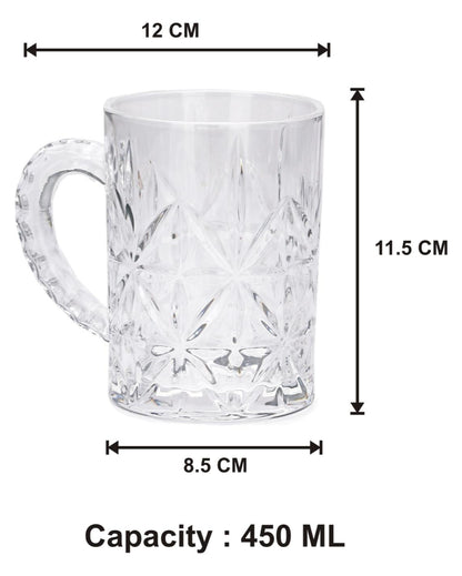 Hosting Essentials Clear Glass Beer Mugs | 450ml | 4 x 5 inches