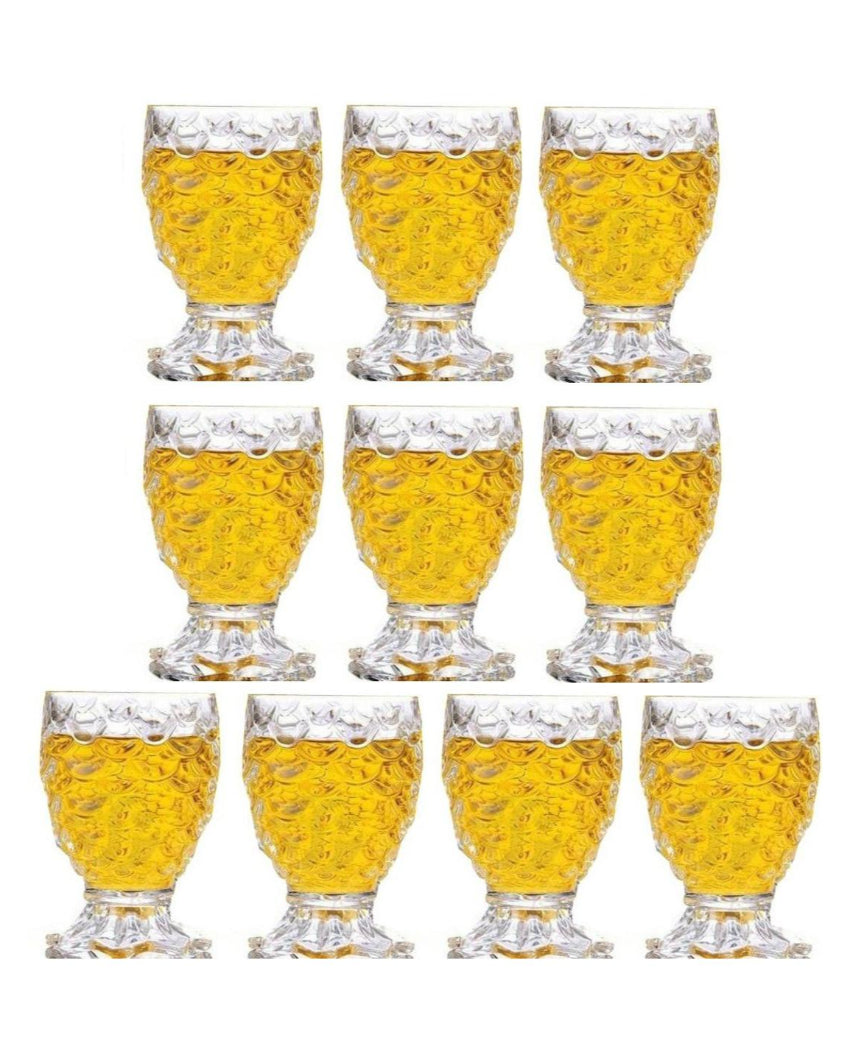 Heavy Base Party Perfect Clear Glass Shot Glasses | 140ml | 3 x 5 inches
