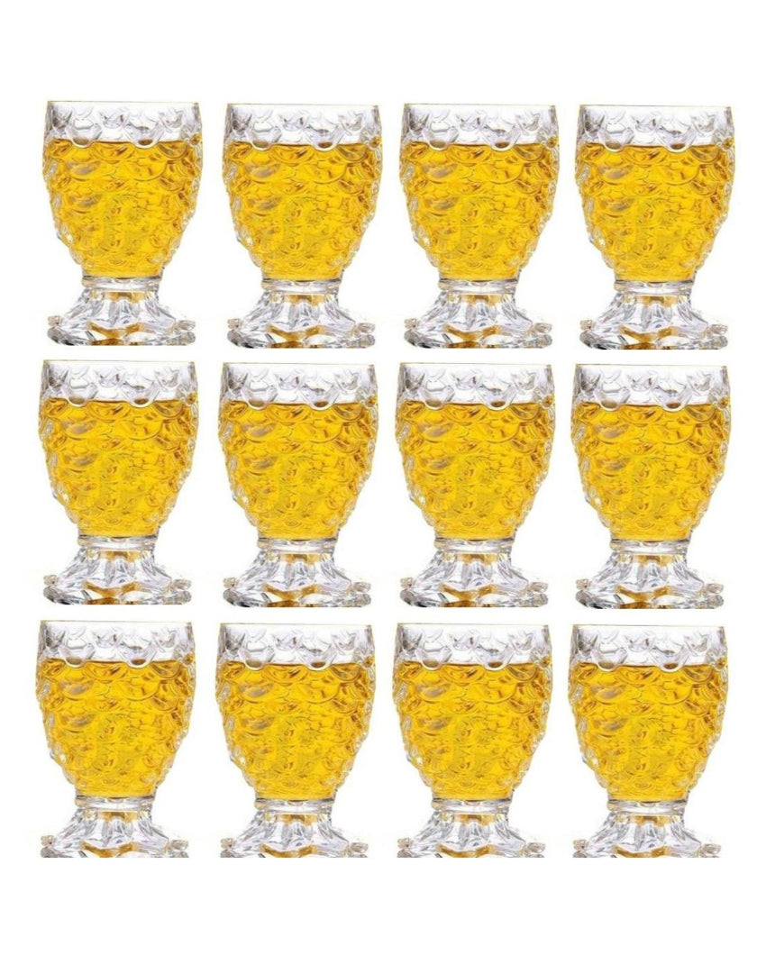 Heavy Base Party Perfect Clear Glass Shot Glasses | 140ml | 3 x 5 inches