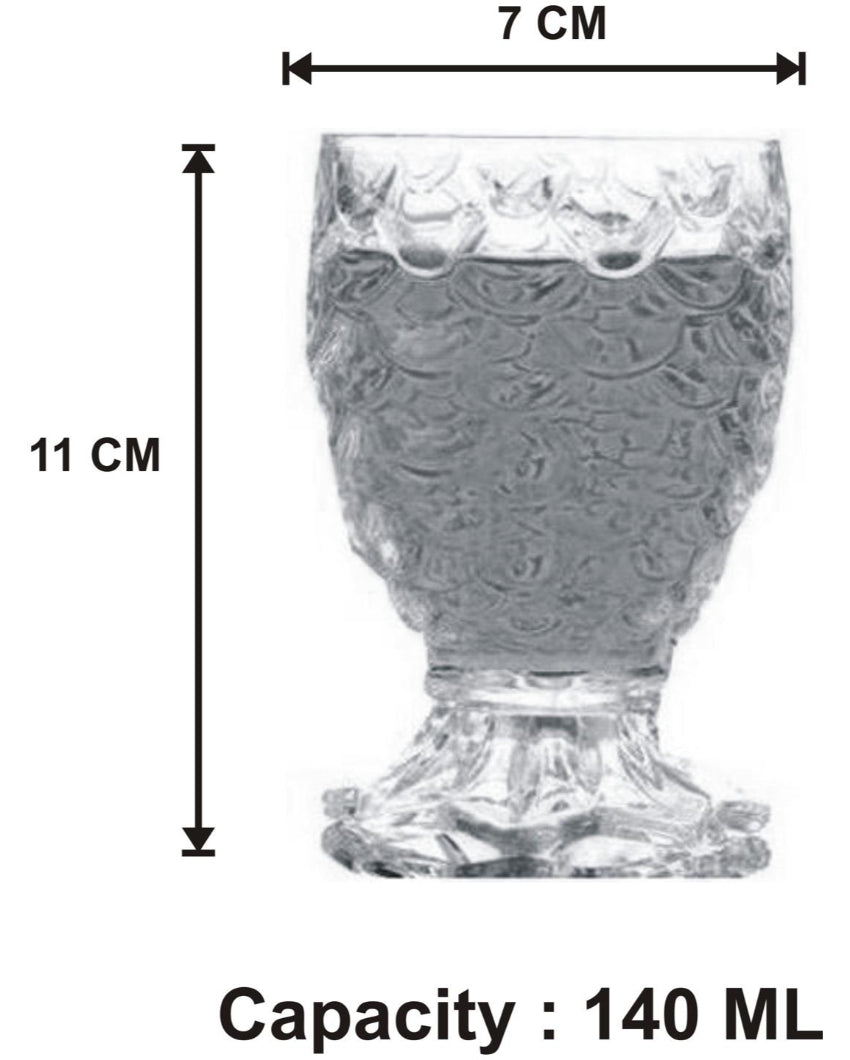 Heavy Base Party Perfect Clear Glass Shot Glasses | 140ml | 3 x 5 inches