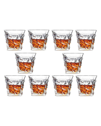 Classic Old Fashioned Barware Set Durable Glass | 250ml | 4 x 4 inches