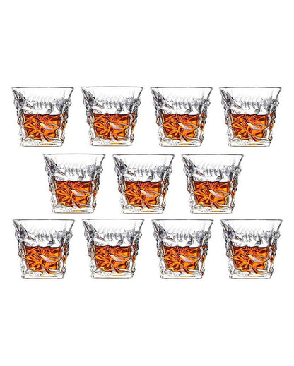 Classic Old Fashioned Barware Set Durable Glass | 250ml | 4 x 4 inches