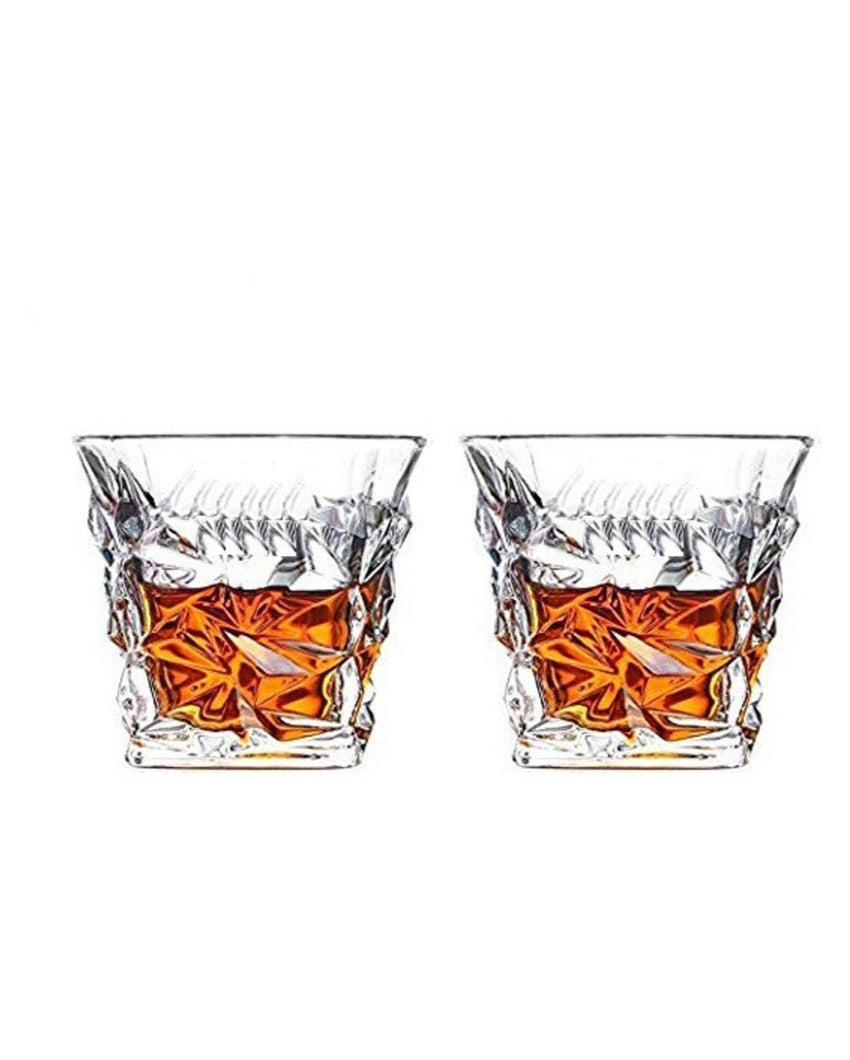 Classic Old Fashioned Barware Set Durable Glass | 250ml | 4 x 4 inches