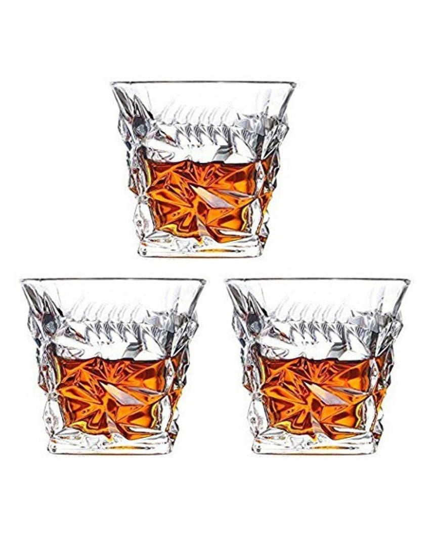 Classic Old Fashioned Barware Set Durable Glass | 250ml | 4 x 4 inches
