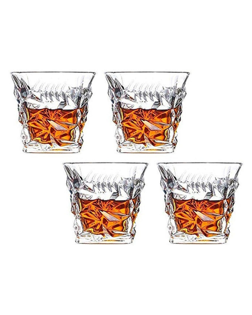 Classic Old Fashioned Barware Set Durable Glass | 250ml | 4 x 4 inches