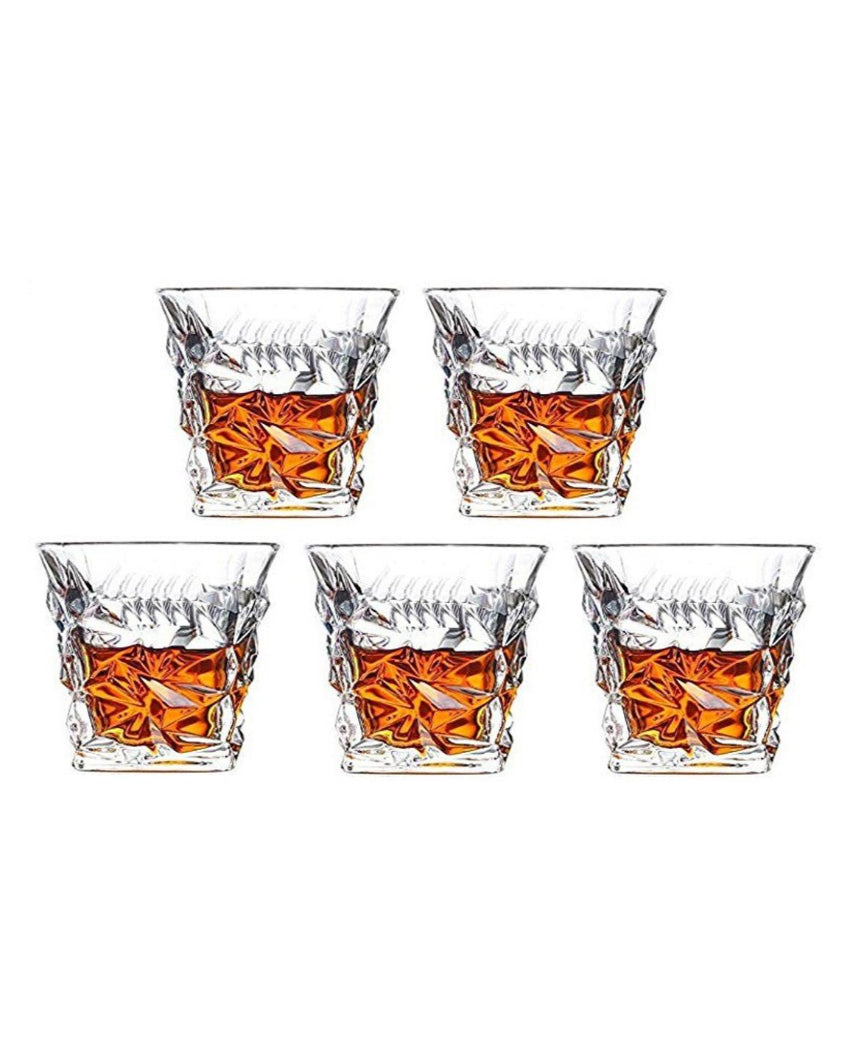 Classic Old Fashioned Barware Set Durable Glass | 250ml | 4 x 4 inches