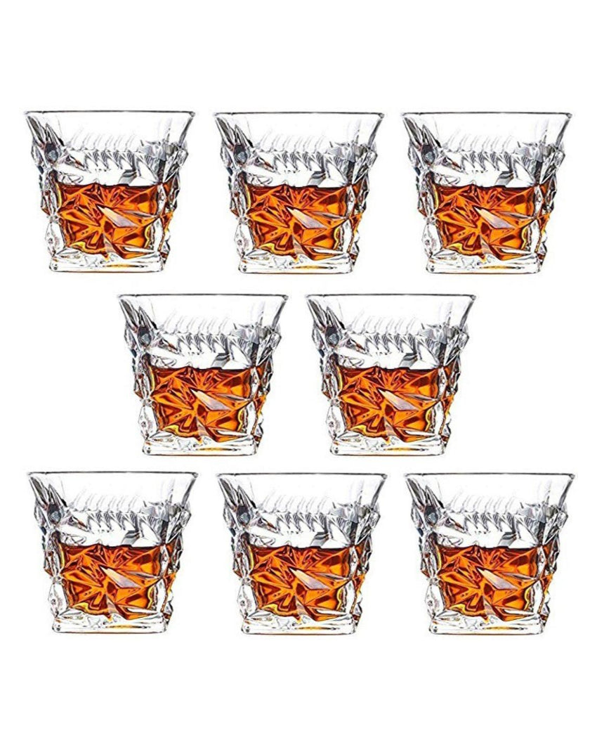 Classic Old Fashioned Barware Set Durable Glass | 250ml | 4 x 4 inches