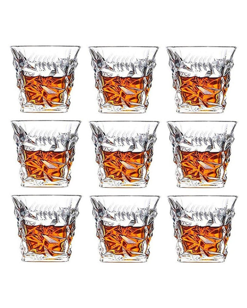 Classic Old Fashioned Barware Set Durable Glass | 250ml | 4 x 4 inches