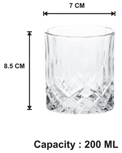 Luxurious Weighted Bottom Whiskey Glasses Gift Set | 200ml | 3 x 4 inches