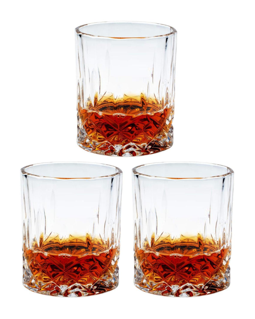 Luxurious Weighted Bottom Whiskey Glasses Gift Set | 200ml | 3 x 4 inches