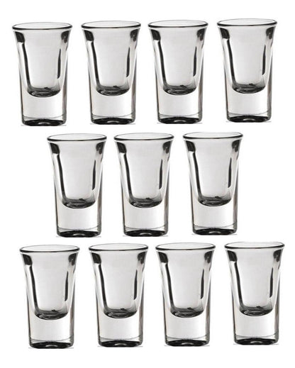Thick Base Party Perfect Clear Glass Shot Glasses | 30ml | 2 x 3 inches
