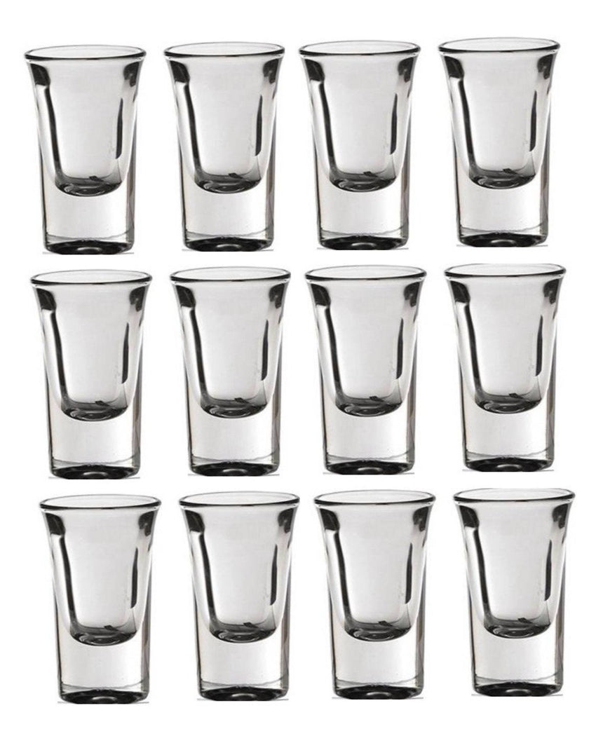 Thick Base Party Perfect Clear Glass Shot Glasses | 30ml | 2 x 3 inches