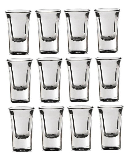 Thick Base Party Perfect Clear Glass Shot Glasses | 30ml | 2 x 3 inches