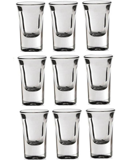 Thick Base Party Perfect Clear Glass Shot Glasses | 30ml | 2 x 3 inches
