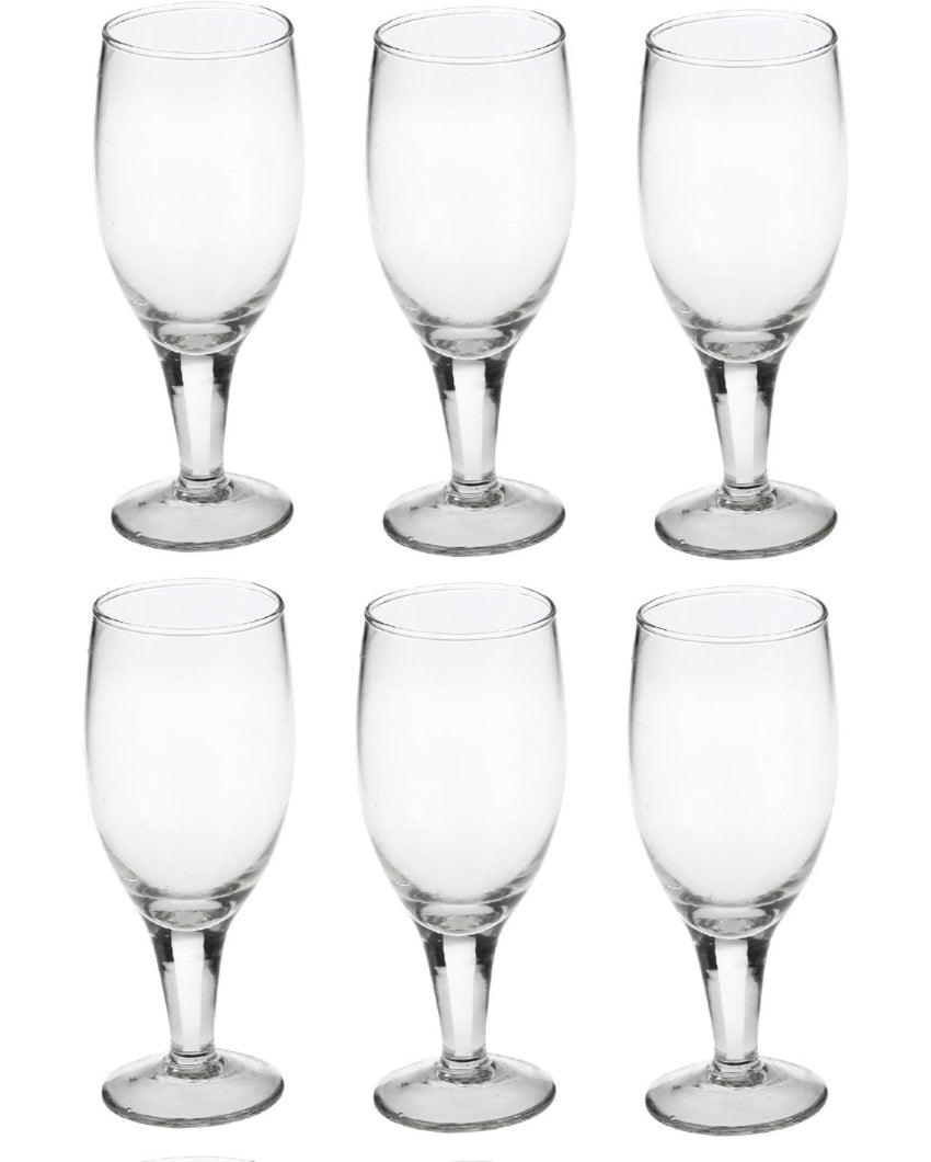 Luminous Bar Crystal Clear Beautiful Wine Glass  | 180ml |  Set of 6  |  2 x 5 inches