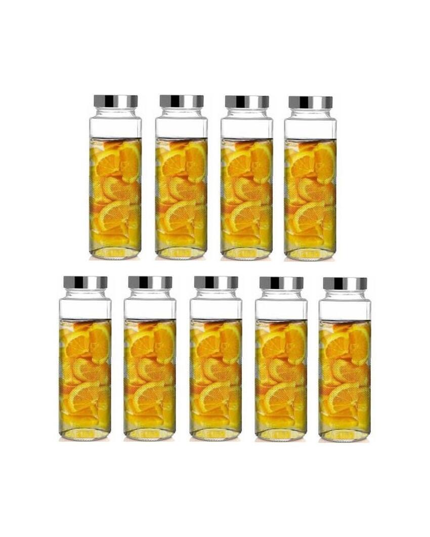 Clear Glass Designer Bottle for Food Grade Storage Versatile Use for Drinks or Grains | 750 ML | 3 x 10 inches