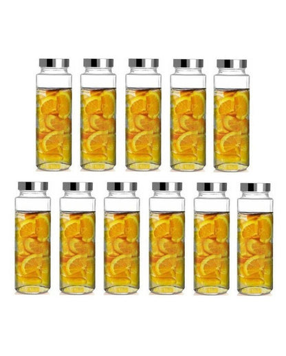 Clear Glass Designer Bottle for Food Grade Storage Versatile Use for Drinks or Grains | 750 ML | 3 x 10 inches