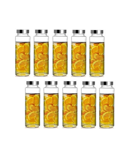 Clear Glass Designer Bottle for Food Grade Storage Versatile Use for Drinks or Grains | 750 ML | 3 x 10 inches